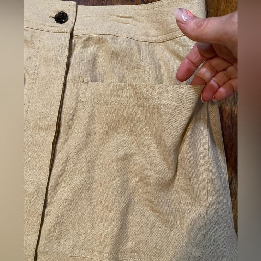 Banana Republic Tan Linen Skirt NWT - Picture 4 of 6